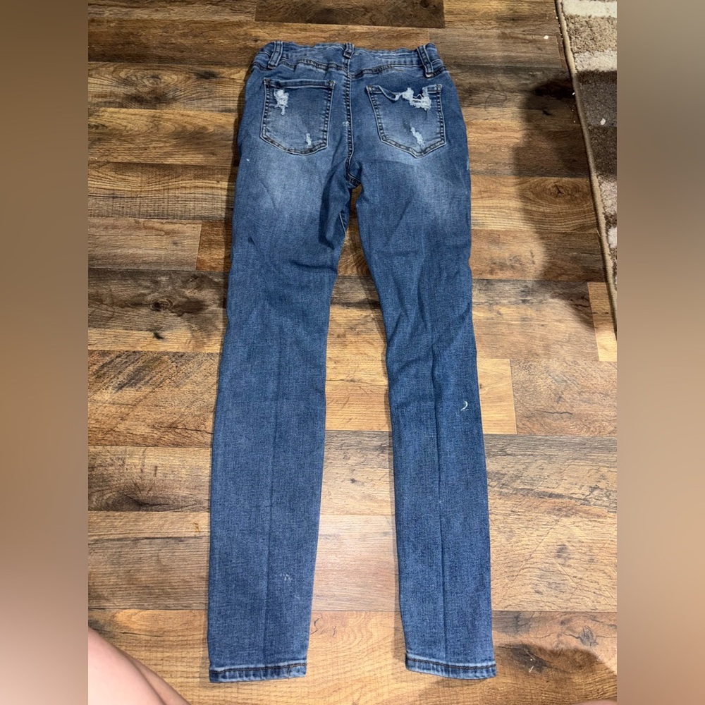Distressed Blue Jeans - Picture 2 of 2